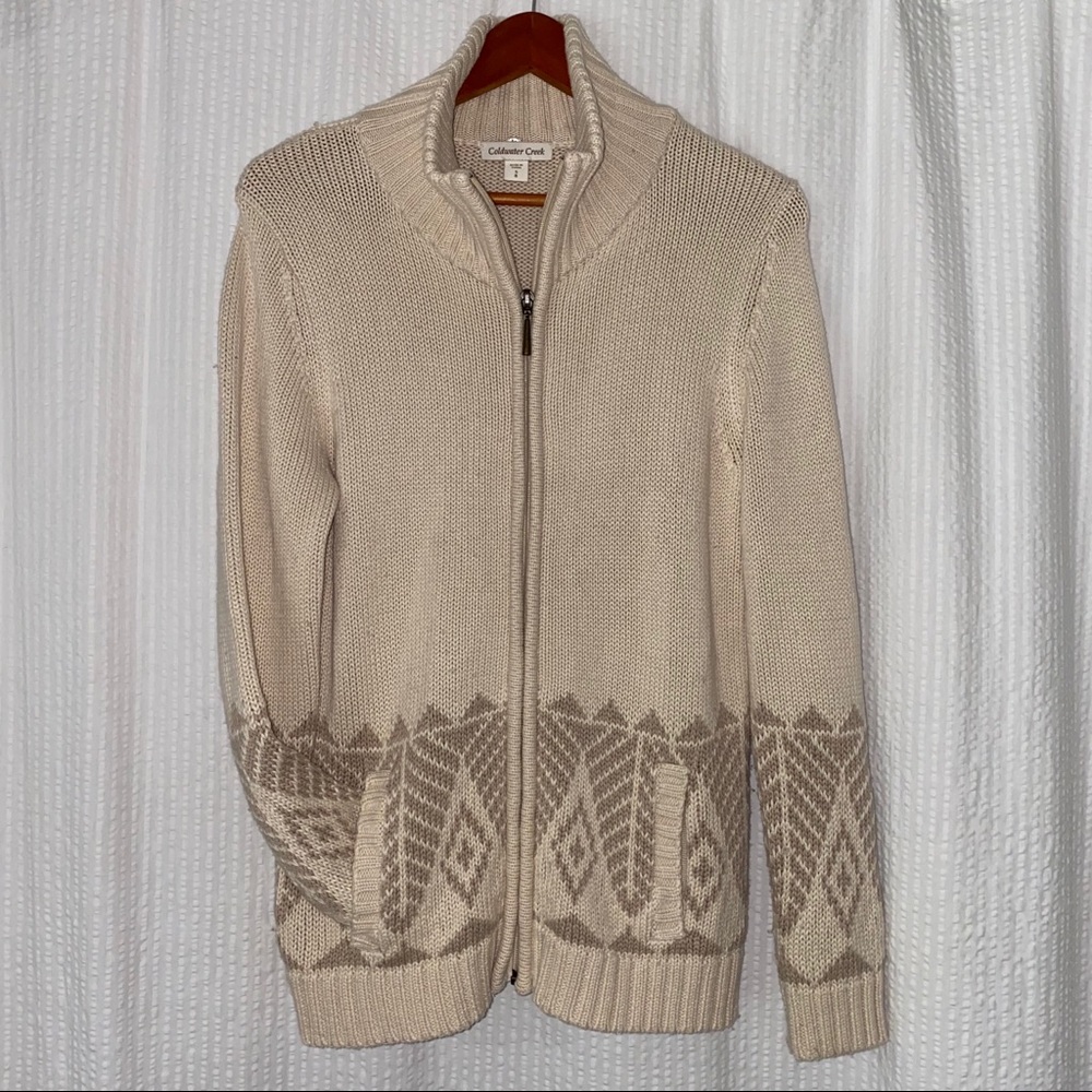 Coldwater Creek Nordic Cotton-Wool Sweater